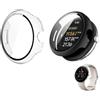 HOMTERN [Confezione da 2] Custodia progettata per Google Pixel Watch 3 45 mm, custodia rigida in PC con pellicola protettiva in vetro temperato, copertura completa, antiurto, antigraffio, 1