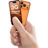 ZOKOE 3G - Mini cellulare sbloccato, Dual SIM, riconoscimento facciale, display HD da 3,88 pollici, carino e pratico secondo cellulare, piccolo smartphone per bambini e studenti(Arancia-3G)