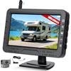 SIXWIN Kit Telecamera Senza Fili per Retro, Monitor 4.3 Pollici con 1 Telecamera Senza Fili per Rimorchio, Camper, Camion, Auto, Bus, Impermeabile IP68, 12V-36V