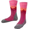 FALKE TK2 Trend Kids K So lana filo funzionale spessi antivesciche 1 paio, Calzini da escursionismo Unisex Bambini, Rosso Rose 8564, 35-38