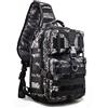 hopopower Borsa militare tattica della gamma di assalto di EDC dello zaino della spalla di Rover del pacchetto della borsa a tracolla, resistente all'acqua, Pitoni Grana Nero, S, Zaino monospalla