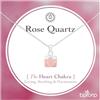 Bixorp Collana con Quarzo Rosa in Argento Sterling 925 - con Ciondolo a Cubo in Pietra Preziosa - Collana Chakra da Donna - Regolabile 45 cm + 5 cm