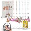 BOBY´S Cup Catcher Baby Pack 2 Pack/BPA Free Passeggino giocattolo catena estensibile Baby Cup Holder Strap/Catenella portaciuccio per bambini gadget come bicchiere o massaggiagengive come accessorio