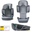 kk Kinderkraft Kinderkraft XPAND 2 i-Size 100-150 cm Seggiolino Auto con Isofix, Regolare contemporaneamente l'altezza e la larghezza, Cinture di Sicurezza, Materiali di alta qualità, Gruppo 2/3, Grigio
