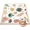 omedecal Tappeto Gioco Neonato Gattonamento, 127x127x3cm, Tappetone Pieghevole per Bambini, Superficie in Morbida Flanella con Base Antiscivolo per Camera e Soggiorno - BOHO