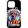 Dane Devotion Lettering Co. Custodia per iPhone 16 Pro Great Dane Mama Stained Glass Canine Ritratto