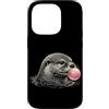 Vintage Otter Bubblegum Aesthetic Style Custodia per iPhone 14 Pro Lontra Pink Bubble Gum Carino Otter Lover Graphic Donne