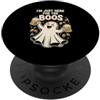 Funny Spooky Season Halloween Party Appa Simpatico fantasma con due tazze di birra Halloween Boos Party PopSockets PopGrip Adesivo