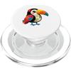 Tropical Bird Art Carino Patchwork Tucano Tropical Bird Art PopSockets PopGrip per MagSafe