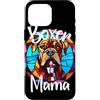 Boxer Heart Lettering Co. Custodia per iPhone 16 Pro Max Boxer Mama - Ritratto di cane in vetro colorato