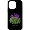 The Botany Bureau Custodia per iPhone 14 Pro Max Africano viola pianta illustrazione Saintpaulia ionantha