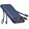 Charmast Power Bank 10000mAh con 4 Cavi Integrati