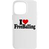 FREE BALLING COMMANDO APPAREL Custodia per iPhone 14 Pro Max I LOVE HEART FREE BALLING FREEBALLING NO INTIMO COMANDO