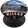 Niseko Ski Resort Winter Landscape Niseko Hokkaido Giappone Sport Invernali Disegno Sci PopSockets PopGrip Adesivo