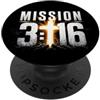 Soldier of Christ: Christian Faith Inspi Mission 3:16 - Christian Faith Energetic Gospel of Salvation PopSockets PopGrip Adesivo