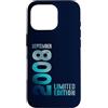 Birth Since September 2008 Retro Vintage Custodia per iPhone 16 Pro Settembre 2008 Anno 2008 Compleanno Edizione Limitata