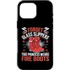 FUNNY FEMALE FIREFIGHTER PRODUCTS Custodia per iPhone 16 Pro Max Dimentica le pantofole di vetro Questa principessa indossa stivali antincendio da donna