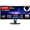 Lenovo Legion 34W-2c| 34 Monitor Gaming WQHD VA ultrawide display| 240Hz | 0.5 ms | DP 1.4, 2x HDMI 2.1 | AMD FreeSync Premium| Regolabile | VESA 100x100