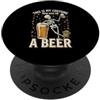 Funny Spooky Season Halloween Party Appa Questo è il mio costume ora dammi uno scheletro di birra per Halloween PopSockets PopGrip Adesivo