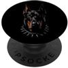 Madine.Design Doberman Pinscher Black Dog Lover PopSockets PopGrip Adesivo