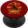 Fire Goat Zodiac Club Anno della Capra Fuoco 2027 Capodanno Cinese Zodiaco Animale PopSockets PopGrip Adesivo
