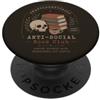 Dark Academia Bookworm Club Anti Social Book Club Reader Libri Caffè PopSockets PopGrip Adesivo