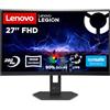 Lenovo Legion 27Q-2c| 27 Monitor Gaming QHD VA fast display| 240Hz | 0.5 ms | DP 1.4, 2x HDMI 2.1 | AMD FreeSync Premium| Regolabile | VESA 100x100