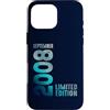 Birth Since September 2008 Retro Vintage Custodia per iPhone 16 Pro Max Settembre 2008 Anno 2008 Compleanno Edizione Limitata