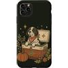 Pointer Dog Bond Custodia per iPhone 11 Pro Max Raffreddatore autunnale vintage Fall Dog Pumpkin