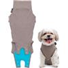 Suitical - La tuta originale per il recupero della chirurgia del cane - Sostituisci collare elettronico e cono - sterilizzare, neutrare, ferite, prevenire leccare - XSmall - Collo a coda 39,9-45 cm