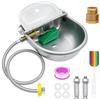 MUALROUS Distributore automatico 8 in 1 della ciotola dell'acqua del cane | Ciotola per acqua esterna in acciaio inox auto-riempimento per bestiame mucca cavallo cane pollo capra
