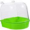 FOMIYES 3 Pezzi Gabbia per Pappagalli Canarini Vasca Coperta in Plastica per Piccoli Uccelli Colore Verde