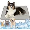 Aoligei Tappetino Refrigerante per Cani Grandi 100 x 70 cm, Tappeto Rinfrescante Estivo Autoraffreddante, Lavabile Antiscivolo Traspirante, per Casa Auto Cuccia Viaggio (grigio XL)
