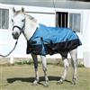 Leberna Coperta per pony, impermeabile e leggero, 1200D, per puledro delle Shetland in miniatura e sezione A (senza imbottitura), blu pavone, 90 cm