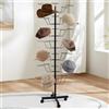 uyoyous Espositore per cappelli a 7 livelli, supporto rotante per parrucche, autoportante, in metallo, moderno, per 35 cappelli, parrucche e cappelli