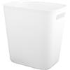UUJOLY Cestino per rifiuti in plastica, piccolo, per bagno, lavanderia, cucina, ufficio, camera dei bambini, dormitori, 3,5 litri, bianco