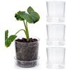 Phoenix Vine Vaso per orchidee in acrilico trasparente da 11,4 cm, con vassoio, con fori di drenaggio, sottovaso profondo per irrigazione inferiore, contenitori trasparenti per piante da interno, erbe
