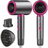 HYROMIN Asciugacapelli Ionico 1800W con Diffusore, Phon Professionale per Asciugatura Rapida, 3 Temperature e 2 Velocità, Colpo d'Aria Fredda, Anti Crespo, per Donna e Uomo