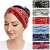 SAIIURV 6 Pezzi Fasce Capelli Donna, Elastica Turbante Fascia Capelli Cerchietti Annodato, Boho Stampa Accessori, Larga Fascia, Moda Floreale Accessori Per Lavoro Quotidiano Yoga (Multicolore)