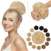 SEGO Pro 45G Chignon Finto per Capelli Veri Umani #60 Biondo Platino Elastici Chignon Finti Folto Ondulato Extension Capelli Naturale Coda di Cavallo Spessi Updo (45g)
