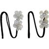 Daleweo 2 nodi magici per capelli, chignon con decorazioni floreali, per donne, forcine per capelli, per donne e ragazze, per capelli