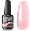 ROSALIND Gel Ricostruzione Unghie Rosa brillantini UV Riparare Gel 15ML | Nail Estensione Rinforzante Riparazione Estensione, UV LED Extension Nail Gel per Decorazione Unghie Salone