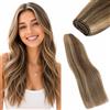 Rich Choices Extension Capelli Veri Tessitura Cucite Capelli Veri Lisci Remy Human Hair 110g 70cm Bundles Extensions Professionali #4/27 Marrone Cioccolato Misto Biondo miele