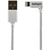 StarTech.com Cavo USB a connettore Lightning da 8 pin ad angolo destro da 2m - bianco