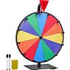 VEVOR ruota della fortuna (305 mm) ruota della fortuna a 12 slot con supporto, roulette a premi per giochi di lotteria con spugna per lavagna e 2 pennarelli, 6 colori, ruota a premi ideale per feste e fiere