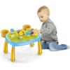BABY SMILE Tavolino Gioco Bambini 2 in 1 con 50 Mattoncini e Sgabello