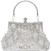 CORIOS Vintage 1920s Borsetta da Sera Pochette con Perline da Donna Clutch con Paillettes Retro Borsa a Spalla Borsa a Tracolla Elegante Borse Messenger per Cocktail Festa Cerimonia Ballo