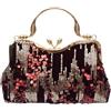 CORIOS Borsetta da Sera con Paillettes Donna Velluto Clutch Strass Borsa Scintillante Pochette Piccolo con Catena Borsa Sposa Elegante Borsa a Spalla Borsa a Tracolla Retro Borse Messenger