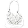Generic Pochette a Conchiglia con Catena di Perle Pochette da Sera Fatta a Mano