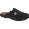 Fly Flot | Classic Man, Pantofole Uomo con Stemma, Ciabatta con Tomaia in Microfibra, Sottopiede imbottito in Pelle Antishock, Nero, 43
